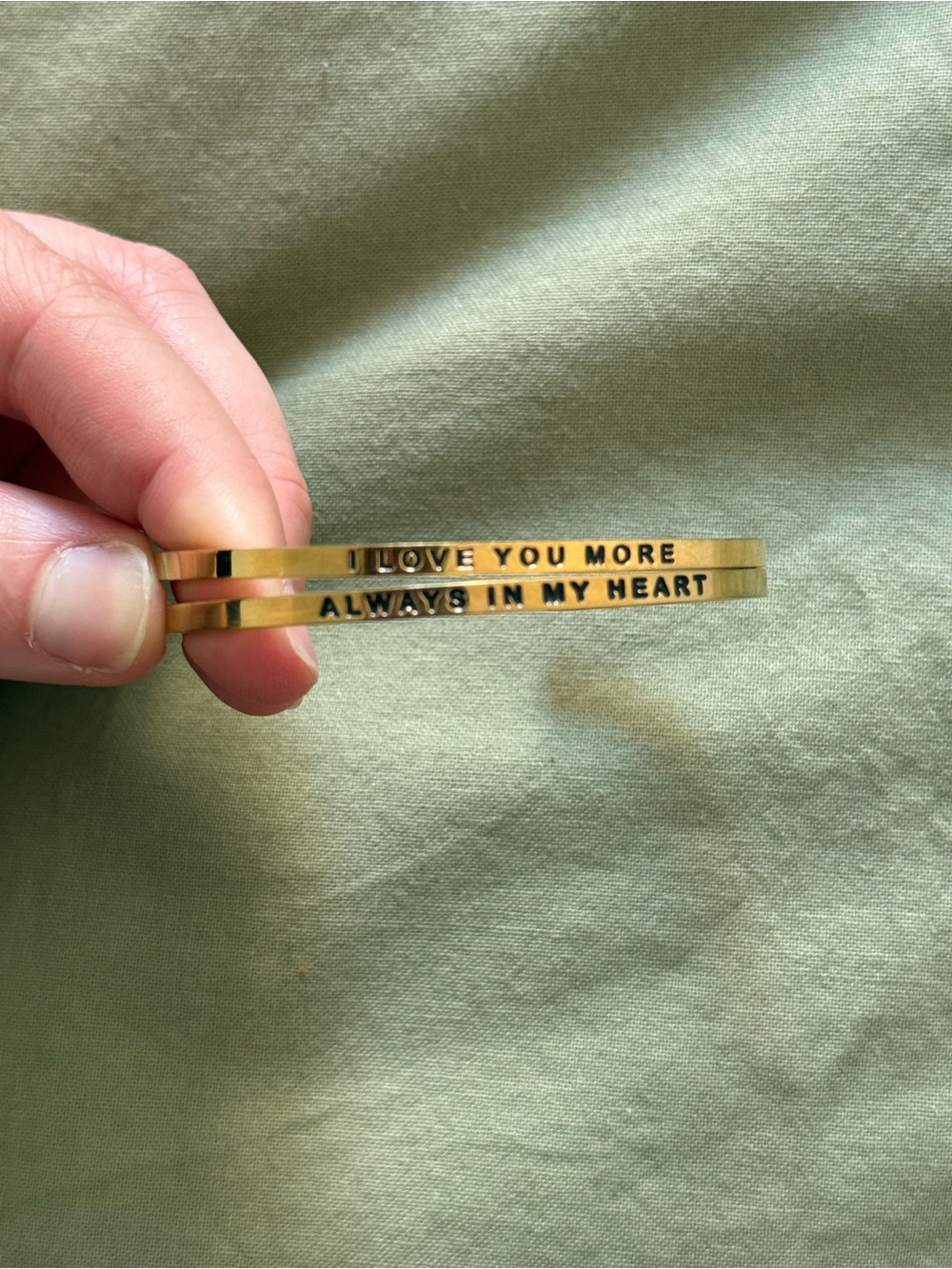 MantraBand gold bracelets (set of 2)